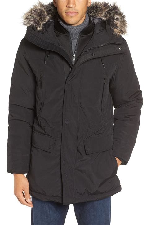 michael kors faux fur trim down & feather fill parka|MICHAEL Michael Kors Faux.